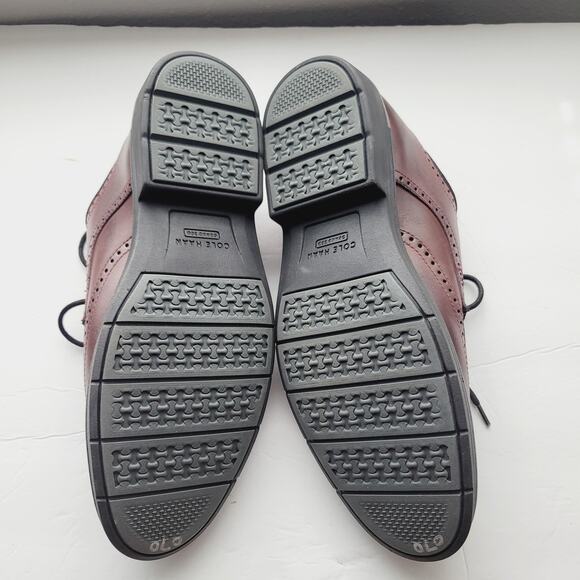 Cole Haan Shoes 11.5 M Pinot Leather Go To Wingtip Oxford Grand 360 Brogue Dress - Picture 9 of 11